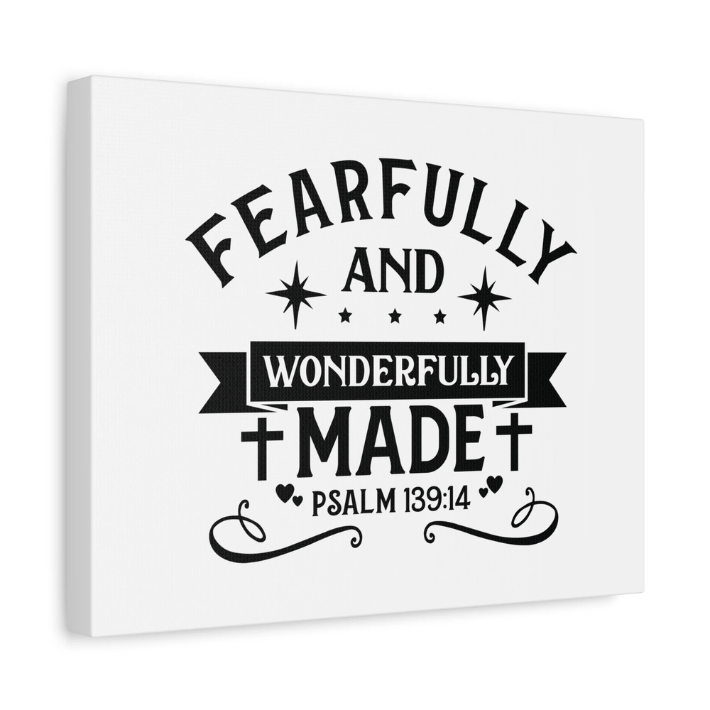 Scripture Walls Wonderfully Psalm 139:14 Hearts Bible Verse Canvas Christian
